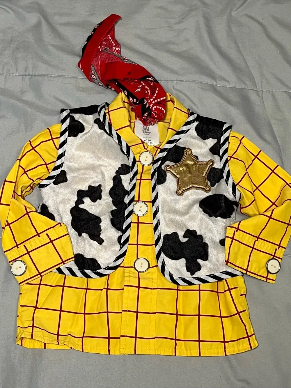Toy Story Infant  Western Sheriff Costume Vest with Bandana